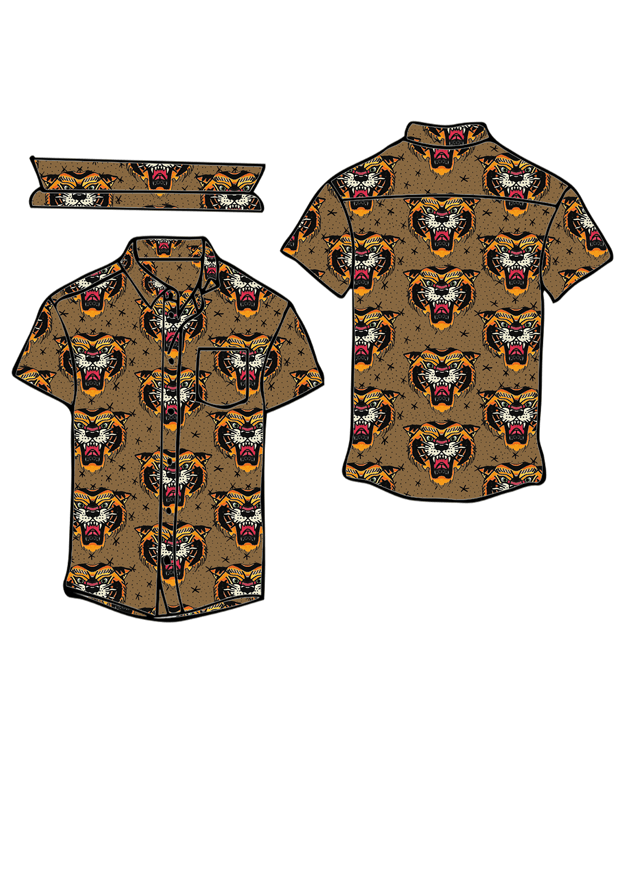 Shirt Tigers Pattern